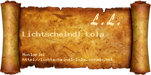 Lichtscheindl Lola névjegykártya